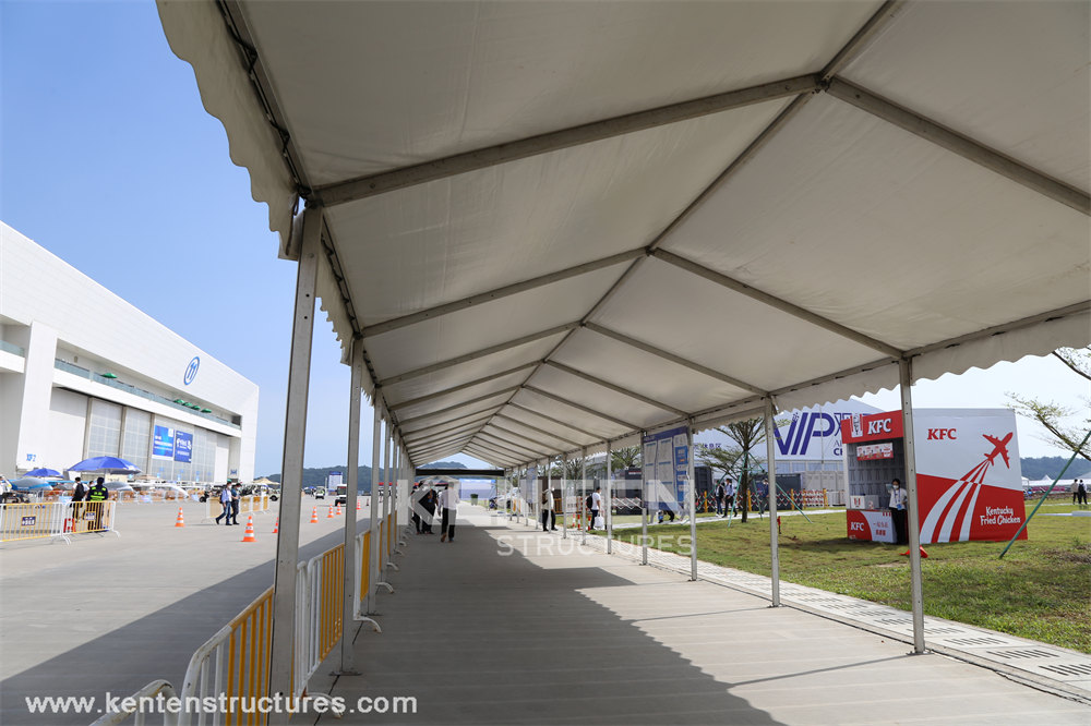 Pedestrian walkway tent